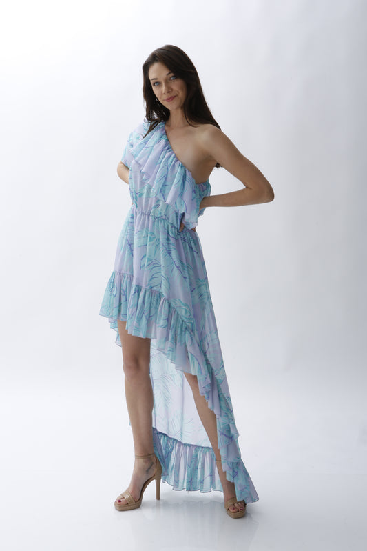 Aggi Antonellina Mistyy Lilac Dress Blue Size M/Au 10 - Miranda's