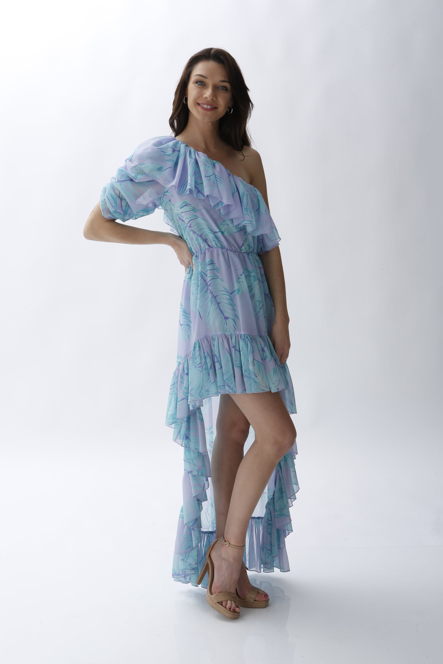 Aggi Antonellina Mistyy Lilac Dress Blue Size M/Au 10 - Miranda's
